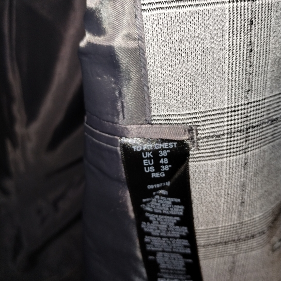 Mens Gray Plaid Balloon Pantsuit High Waisted - Picture 7 of 10